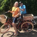 Pedego Oyama owners Murray and Sheila Fraser take a break from their electric bike riding.