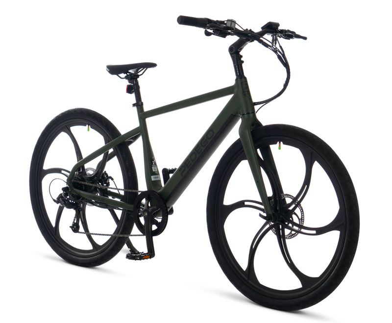 Pedego Avenue in Crocodile Green with Mag Wheels