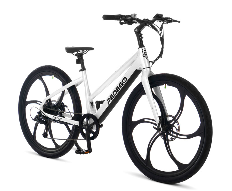 Pedego Avenue in Blizzard White with Mag Wheels